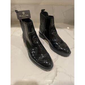 Massimo Dutti Black Patent Leather Boots EU 36 US 5 UK 2 New